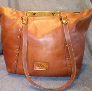 Patricia Nash Benvenuto Leather Tote Tan